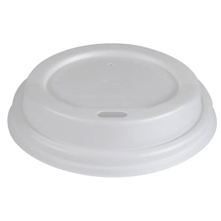 Abena Lids, Dome, Coffee Cups, Sip-Through Lid, 3.5 Inch 9 CM, White, CPLA, PK1000 1000001480